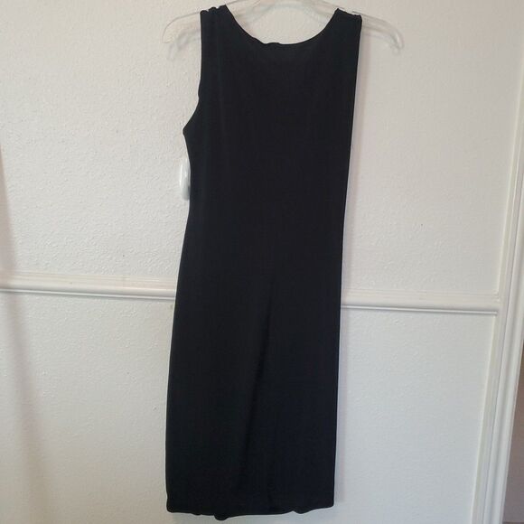 En Focus Dress Womens Size 6 Black Purple Ruffle Accent Stretch Cocktail - Picture 8 of 13